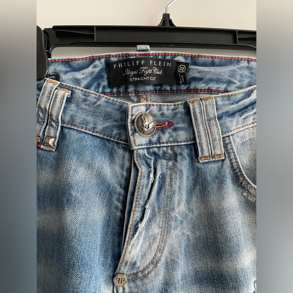PHILIPP PLEIN- Men’s Straight Cut Distressed Jeans - Picture 3 of 8